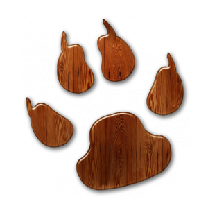 016346 glossy waxed wood icon animals animal dog print
