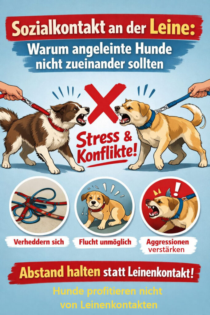 Keinen Hunde Kontakt an der Leine